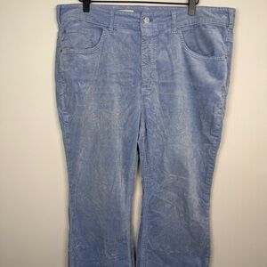 Pilcro Anthropologie Blue Corduroy Jeans Straight Leg Women's Size 34P Casual